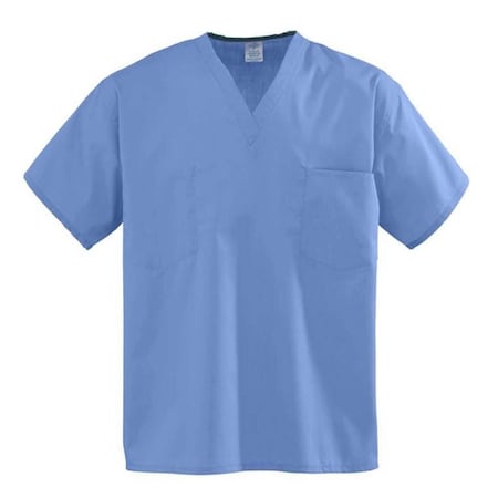 Medline Encore Unisex Scrub Top, 2 Pockets, Ciel Blue, Color-Coding, 3XL 710PTHXXXL-CM